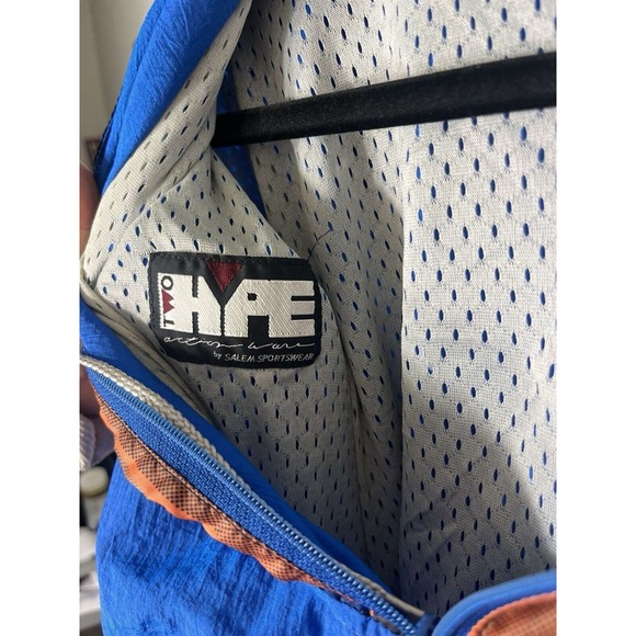 Vintage New York Knicks Two Hype Salem Hype 4 Windbreaker NylonJacket Anorak XXL - Picture 10 of 16